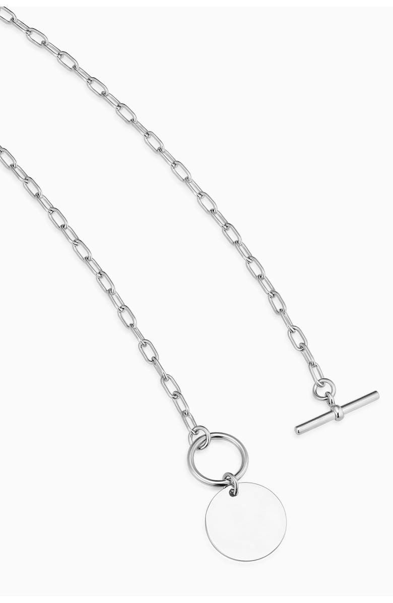 Oradina Toggle Me Disc Pendant Necklace in Sterling Silver, Alternate, color, Silver