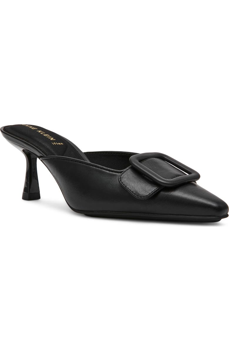 Anne Klein Cassia Kitten Heel Mule, Main, color, Black Pu
