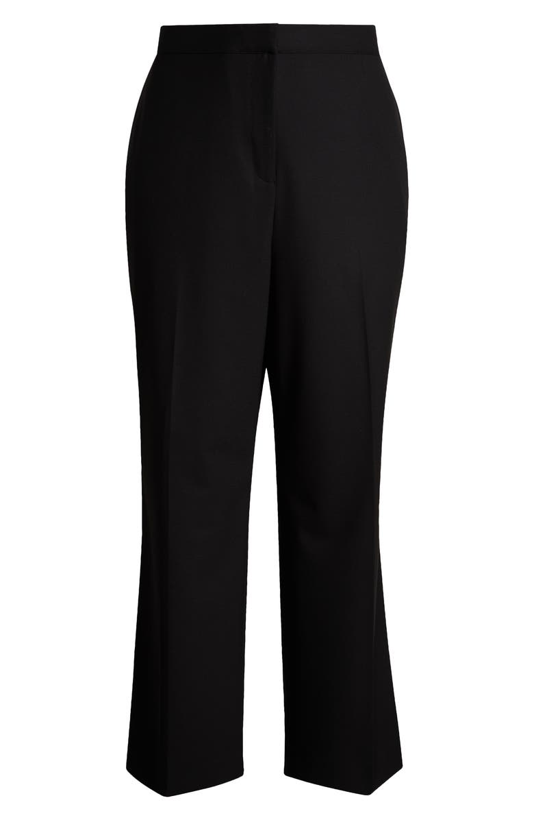 Nordstrom Elastic Waist Crop Straight Leg Pants, Alternate, color, Black