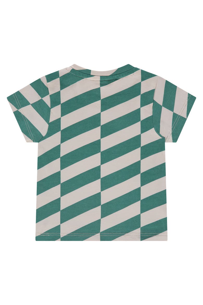 Asymmetrical Print Short Sleeve T-Shirt, Alternate, color, Green
