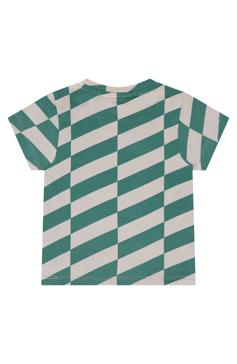 BABYFACE Asymmetrical Print Short Sleeve T-Shirt, Alternate, color, Green