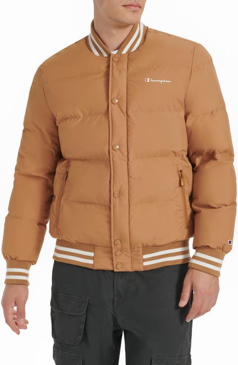 Varsity Quilted Bomber Jacket
