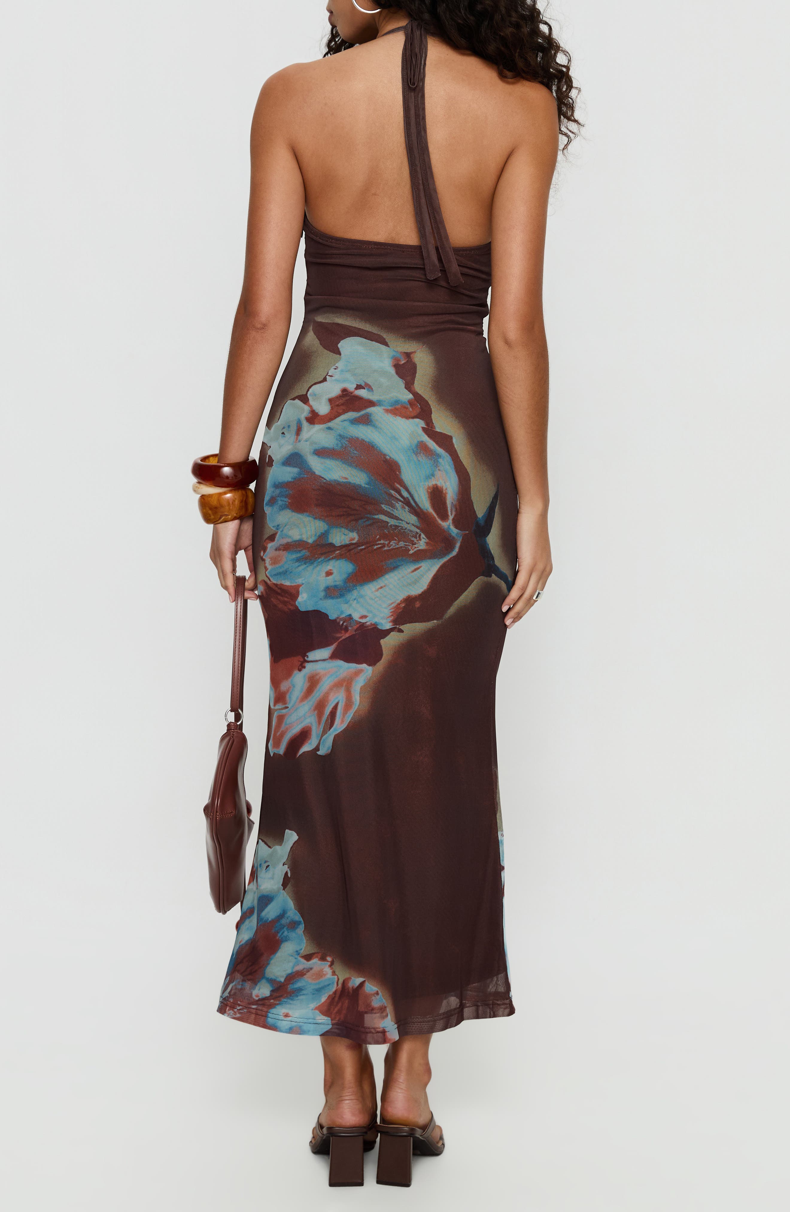 Maritsa Beaded Halter Maxi Dress - image 2