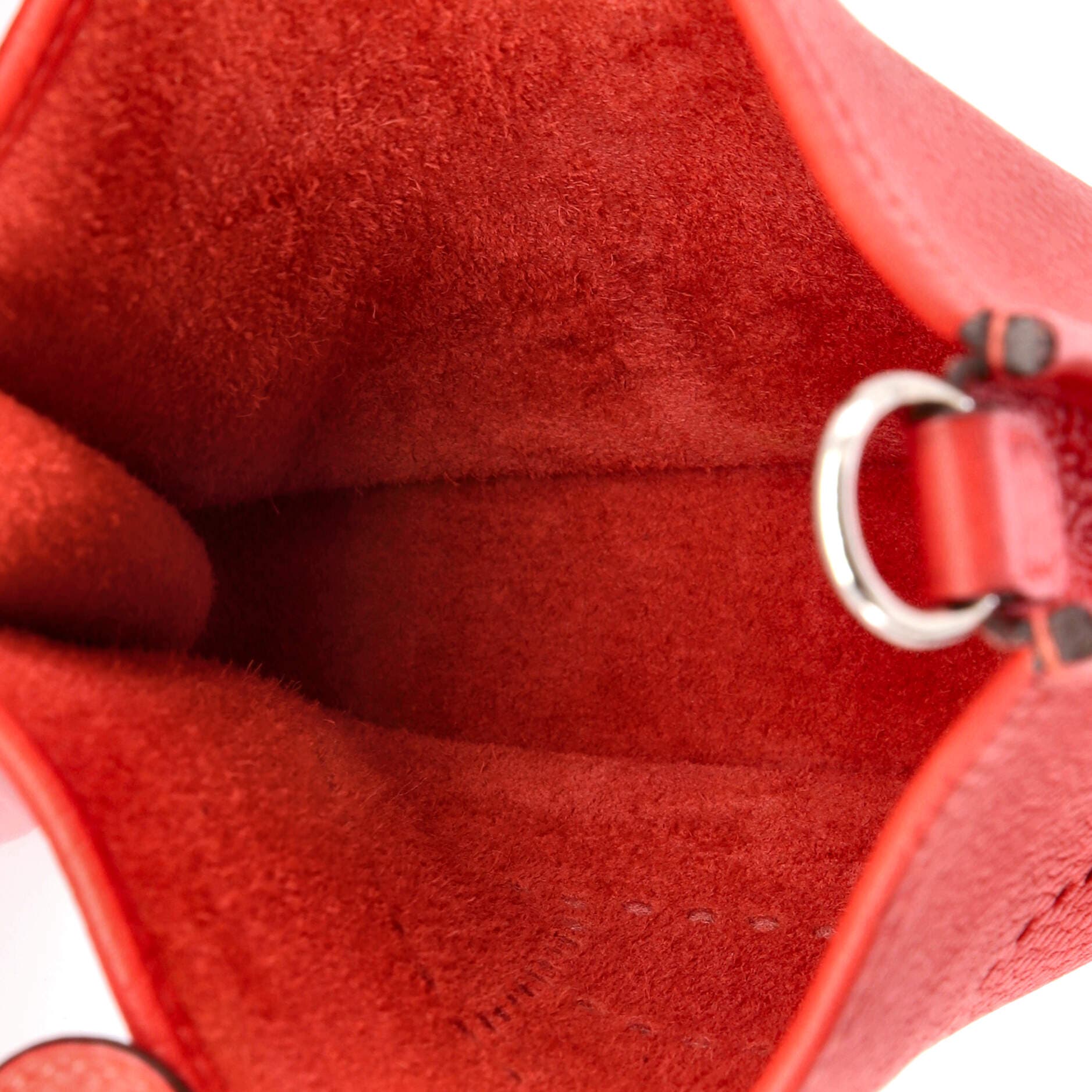 Pre-Owned Hermes Evelyne Bag Gen III Clemence TPM, Alternate, color, Rouge Pivoine