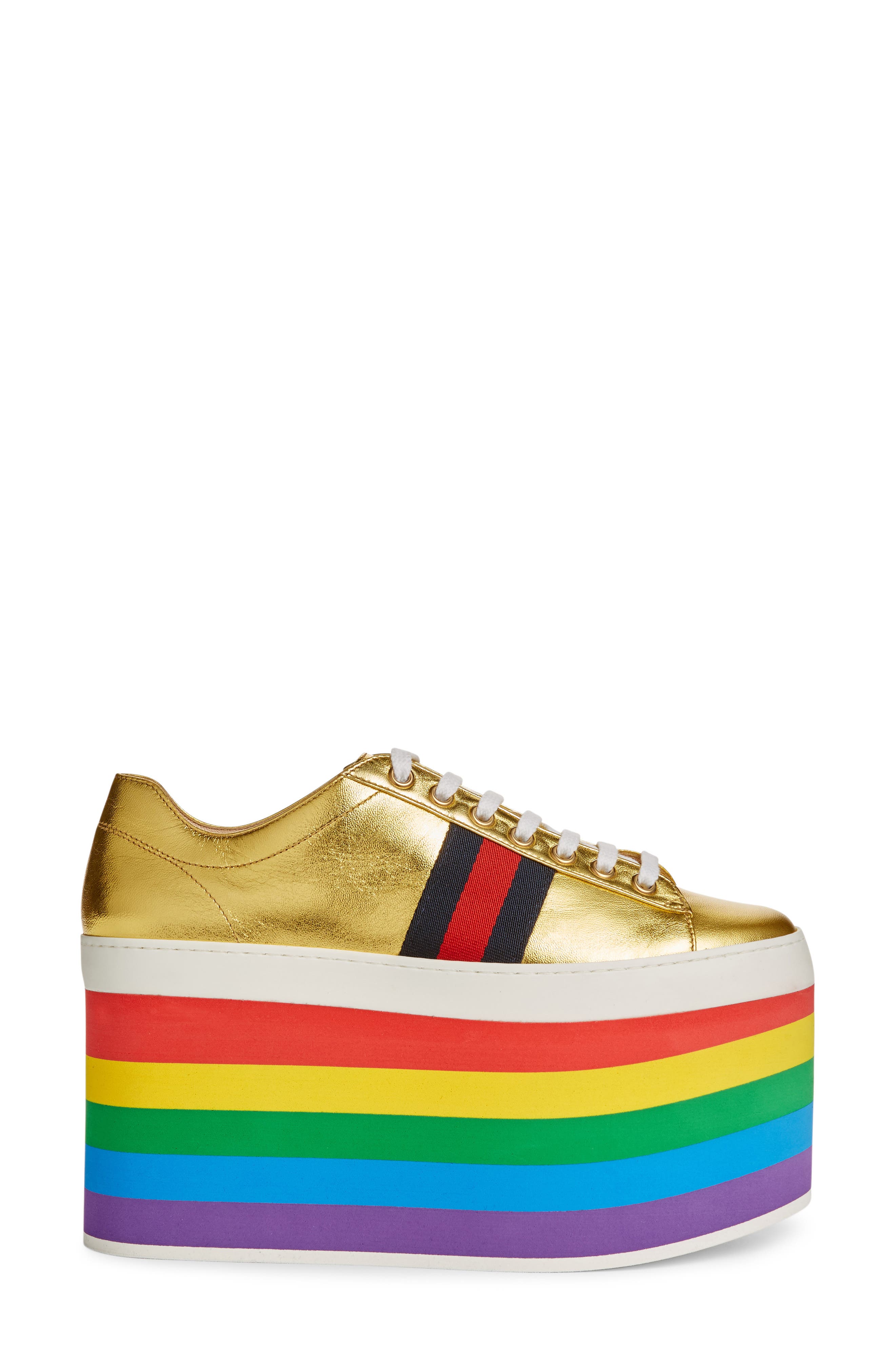 Peggy Platform Sneaker, Alternate, color, METALLIC GOLD