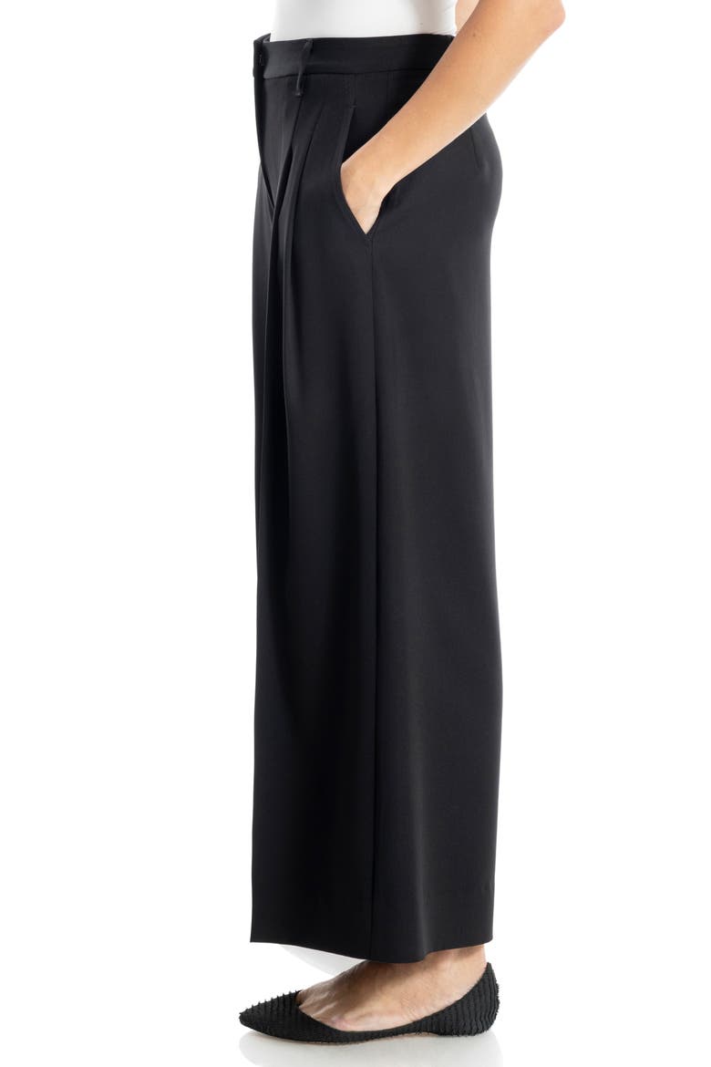 Pleated Culottes, Alternate, color, BLACK