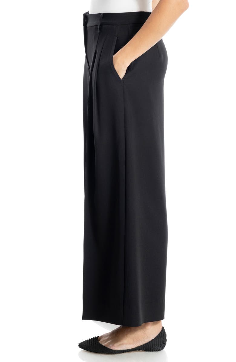MAX STUDIO Pleated Culottes, Alternate, color, Black