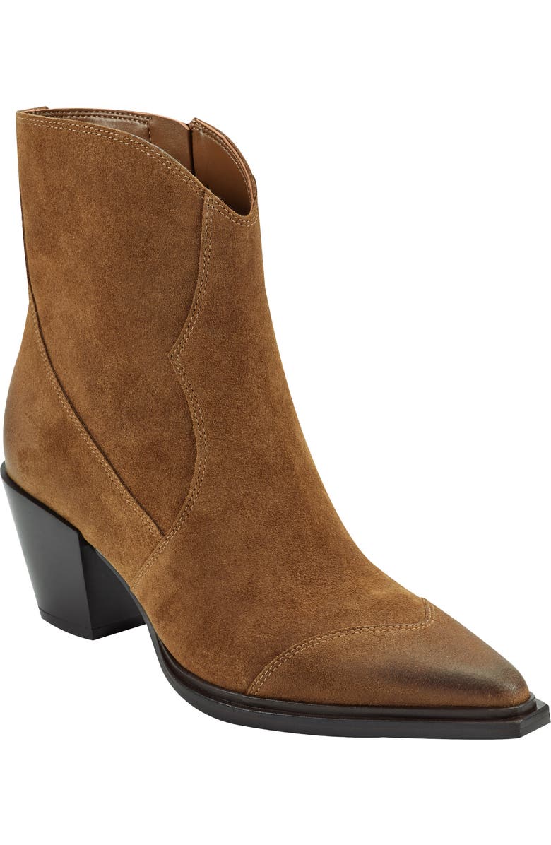 Marc Fisher LTD Giulie Pointed Cap Toe Bootie, Main, color, Medium Natural