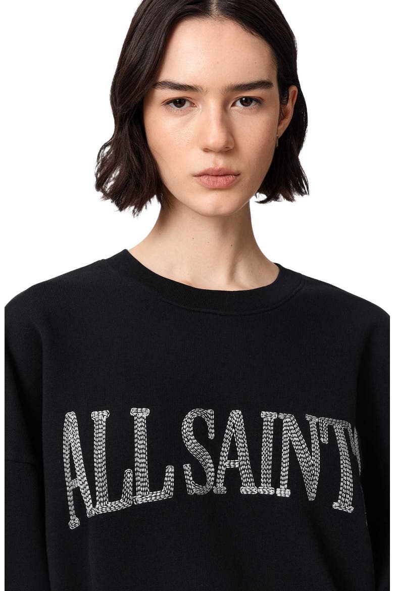 Dash Lila Oversize Cotton Sweatshirt, Alternate, color, WASHED BLACK