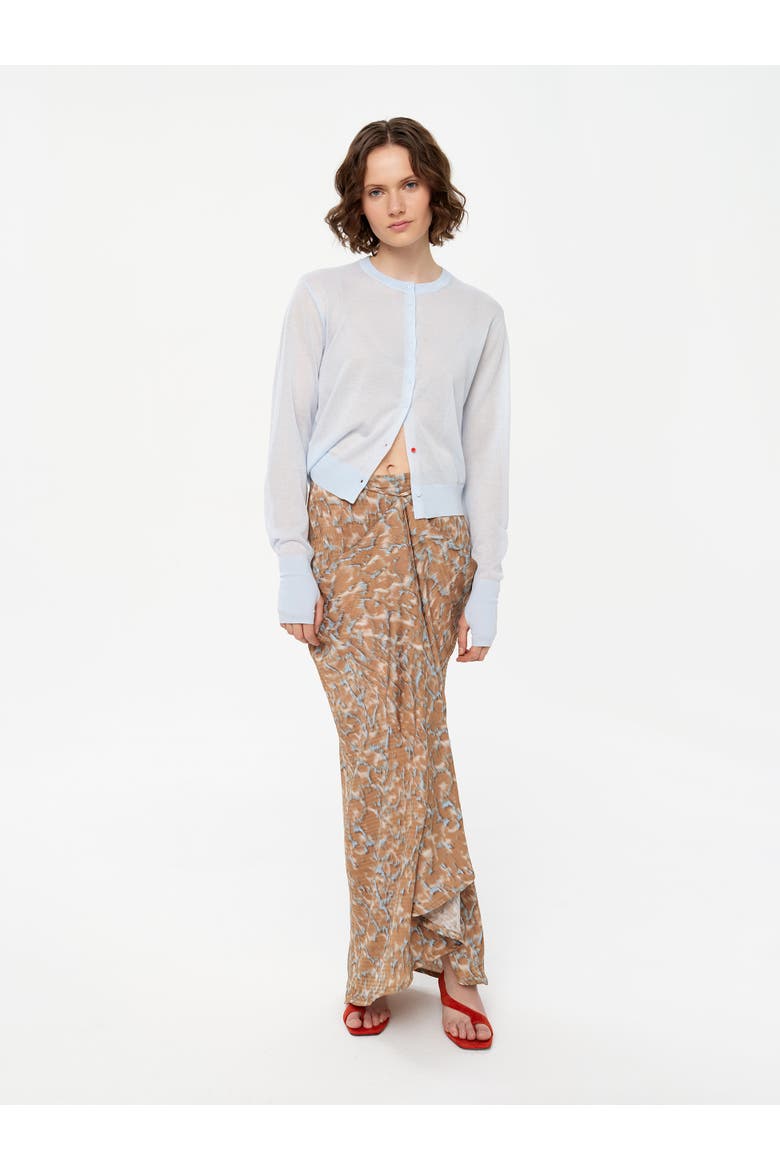 Low Rise Draped Maxi Beach Skirt, Alternate, color, Ripple