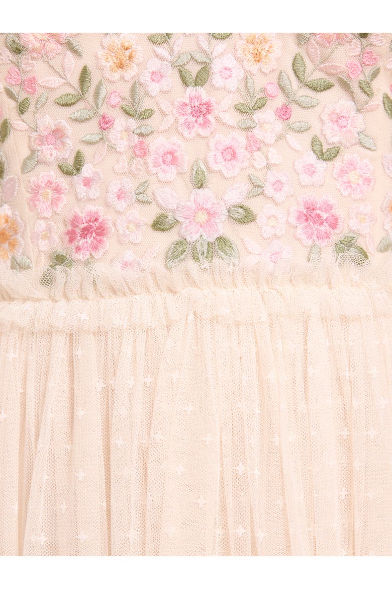 Rosie Lace Bodice V-Neck Ballerina Dress, Alternate, color, Cream/Multi