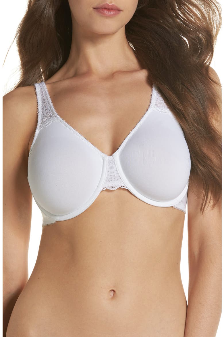 Soft Embrace Seamless Underwire Bra, Main, color, WHITE