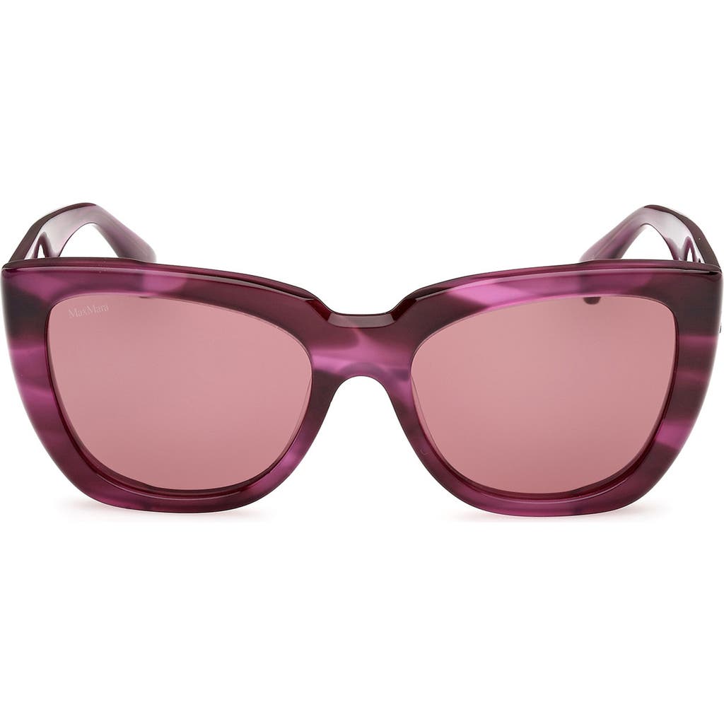 Max Mara Glimpse4 54mm Polarized Cat Eye Sunglasses In Violet/other/violet