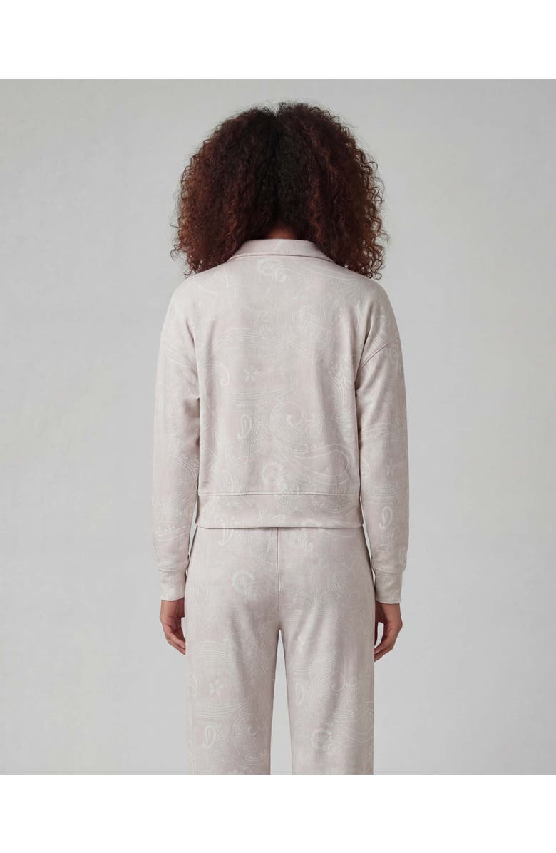 Lords of Harlech Paisley Explosion Womens Cropped Zip Jacket, Alternate, color, Paisley Explosion Ivory