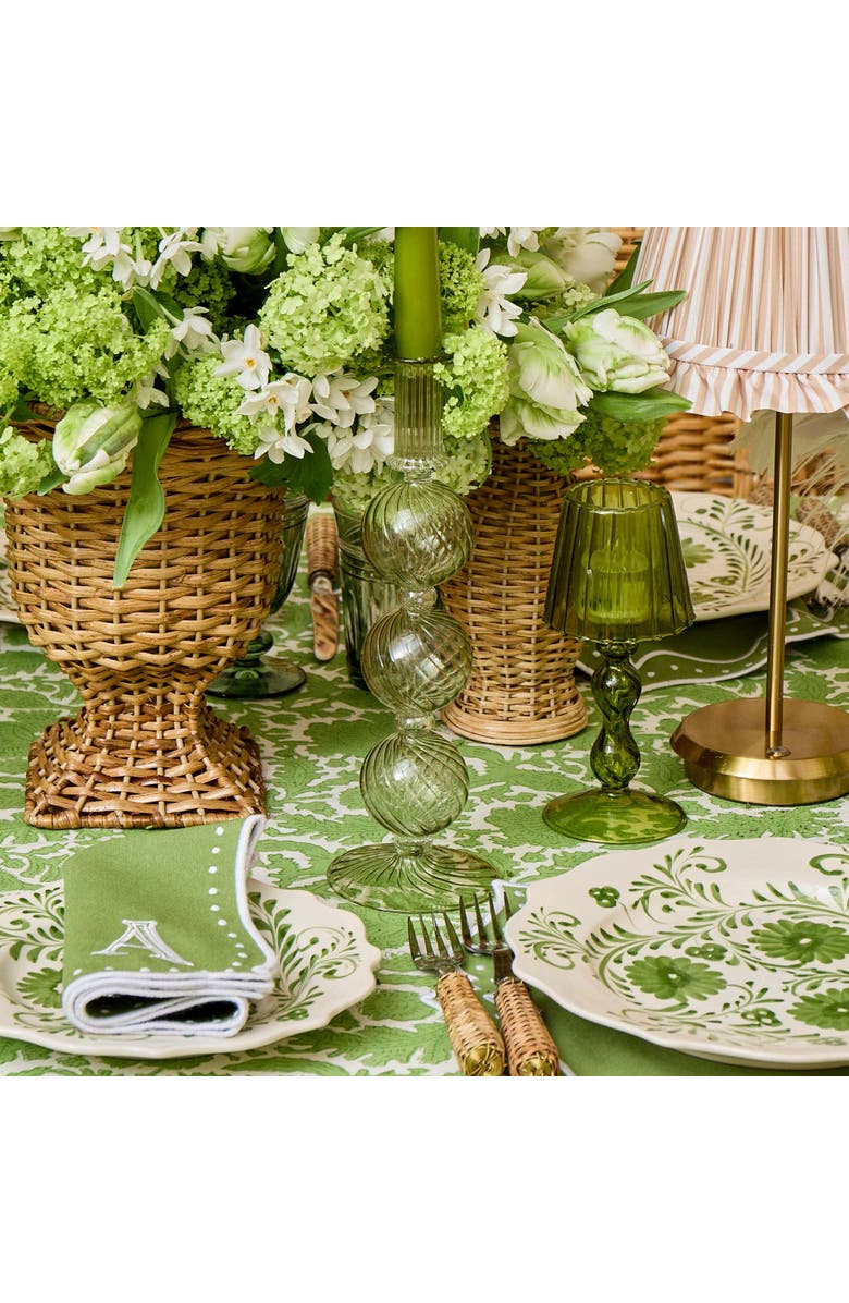 Mrs. Alice Azure Camille Candle Holders, Alternate, color, Green