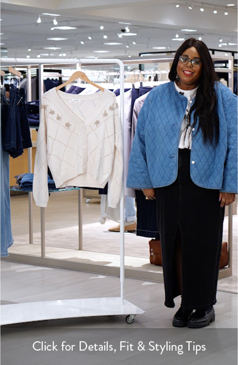 Primrose Embroidered Pointelle Stitch Cardigan, sales video thumbnail