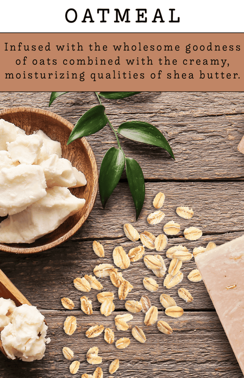 Lovery Pack Of 3 Oatmeal Scented Handmade Goat Milk Soap Bars In White