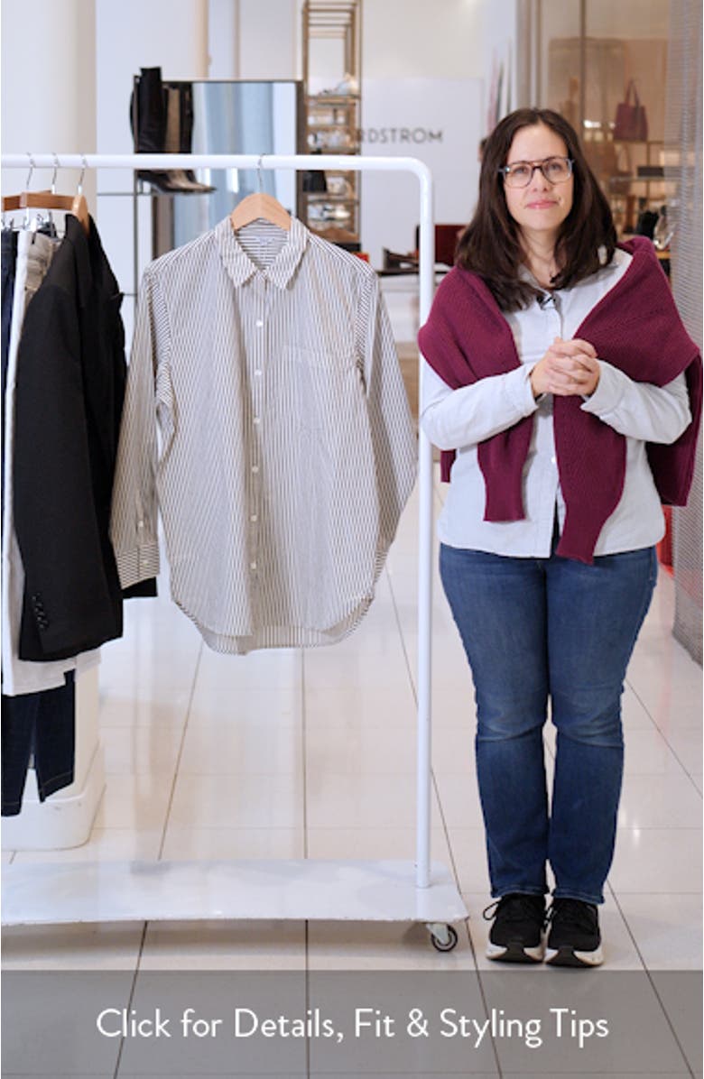 Elsa Stripe Button-Up Shirt, sales video thumbnail