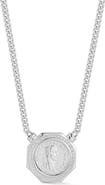 SPHERA MILANO 14k Gold Plated Coin Medallion Necklace