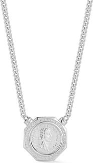 SPHERA MILANO 14k Gold Plated Coin Medallion Necklace