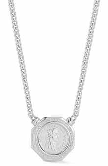 14k Gold Plated Coin Medallion Necklace