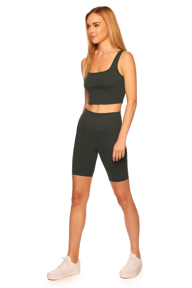 Rib Scoop Neck Crop Tank, Alternate, color, HUNTER GREEN