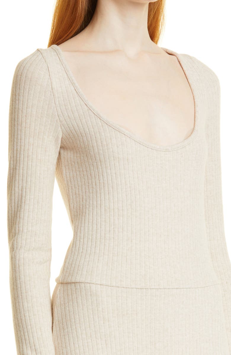 Vince Vine Ribbed Scoop Neck Long Sleeve Sweater Dress, Alternate, color,