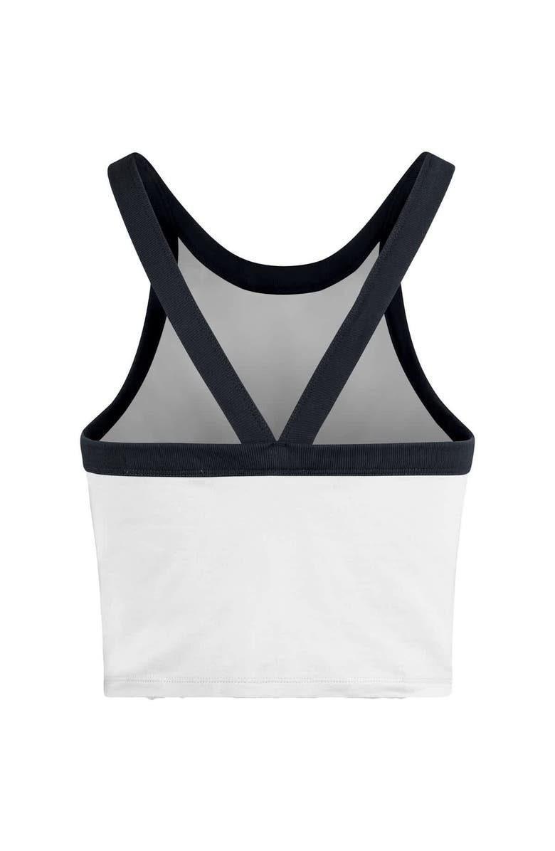 '47 Women's '47 White Michigan Wolverines Energize Sporty Cropped Racerback Tank Top, Alternate, color, White