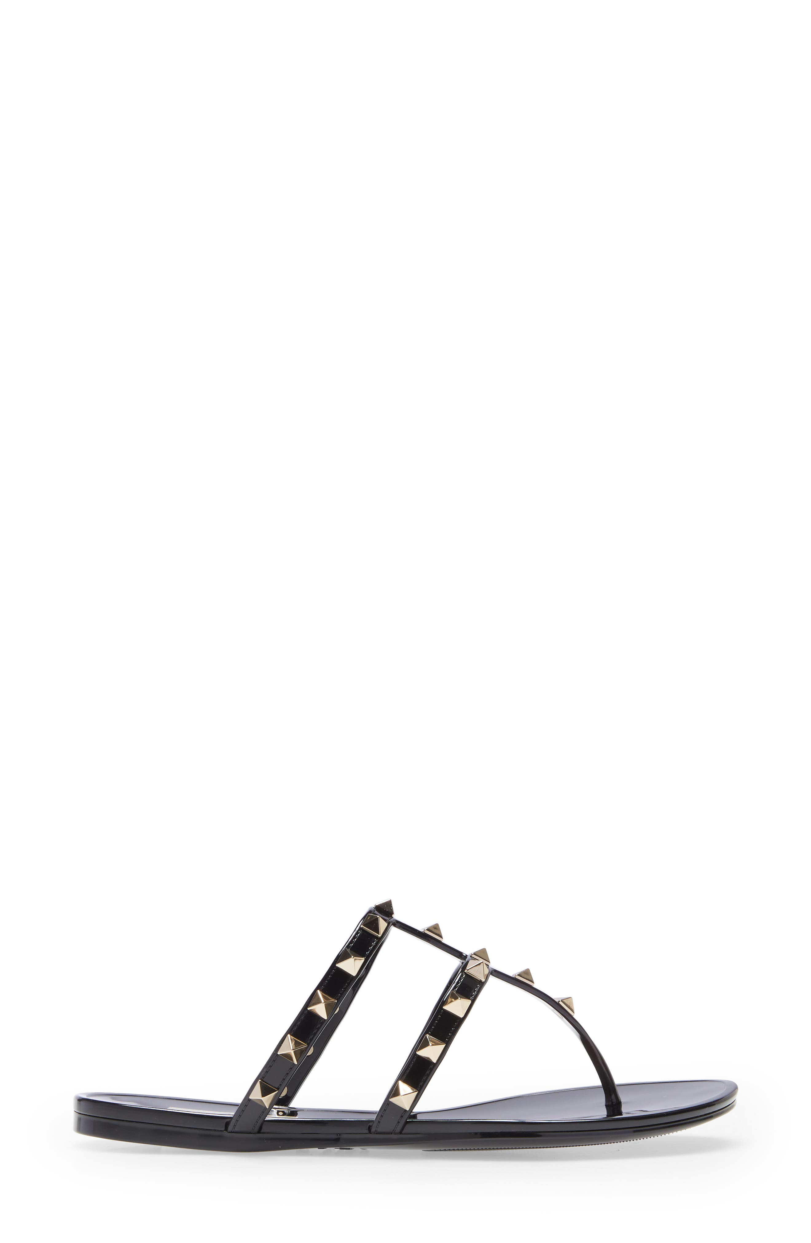 Valentino Garavani Rockstud Jelly Sandal, Alternate, color, 0No Nero