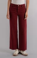 KUT from the Kloth Meg Fab Ab Raw Hem High Waist Ankle Wide Leg Jeans