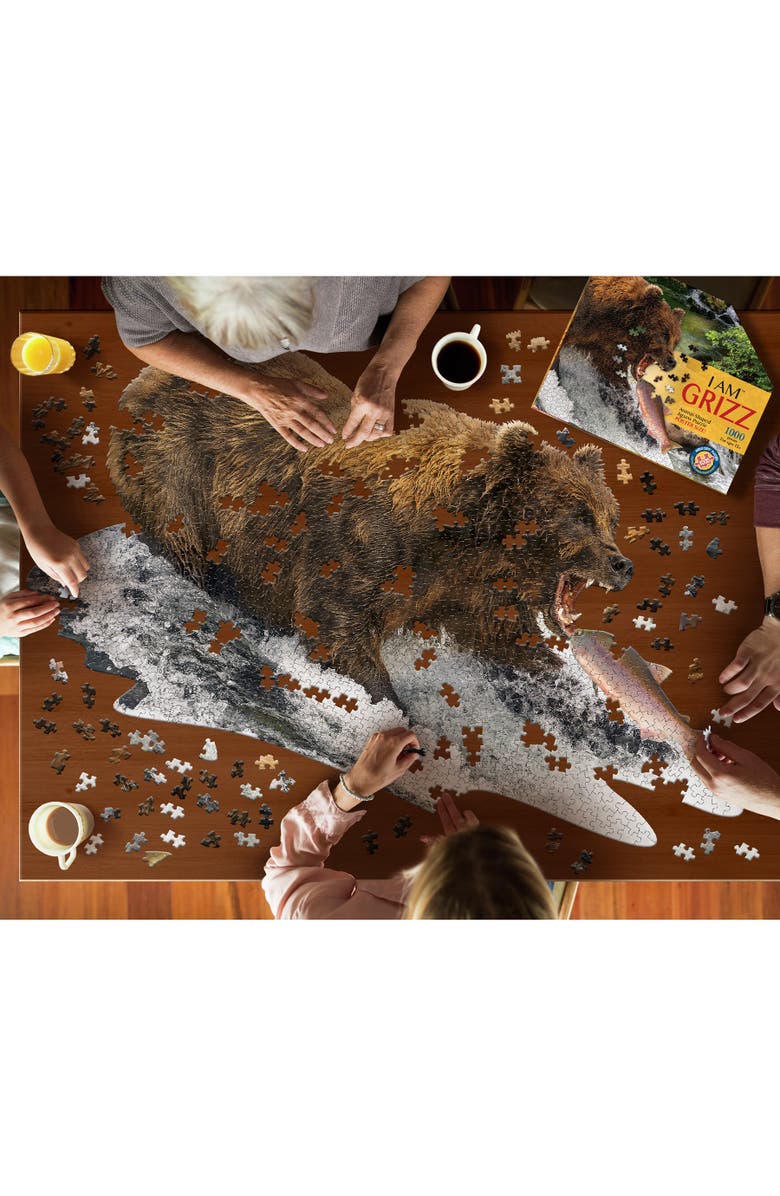 Madd Capp I Am Grizz 1000 Pieces Animal Shaped Jigsaw Puzzle, Alternate, color, Multicolored