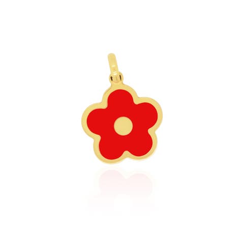 Coral Cherry Blossom Charm