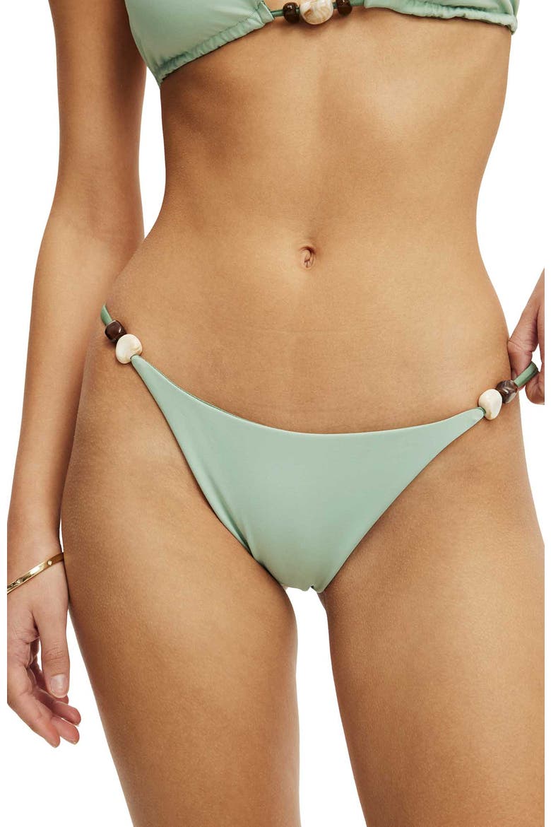Women's Reversible Tanga Cheeky Bikini Bottom, Alternate, color, Green