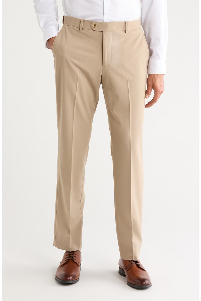 Trim Fit Stretch Suit Separates Trousers, Main, color, TAN TEAK