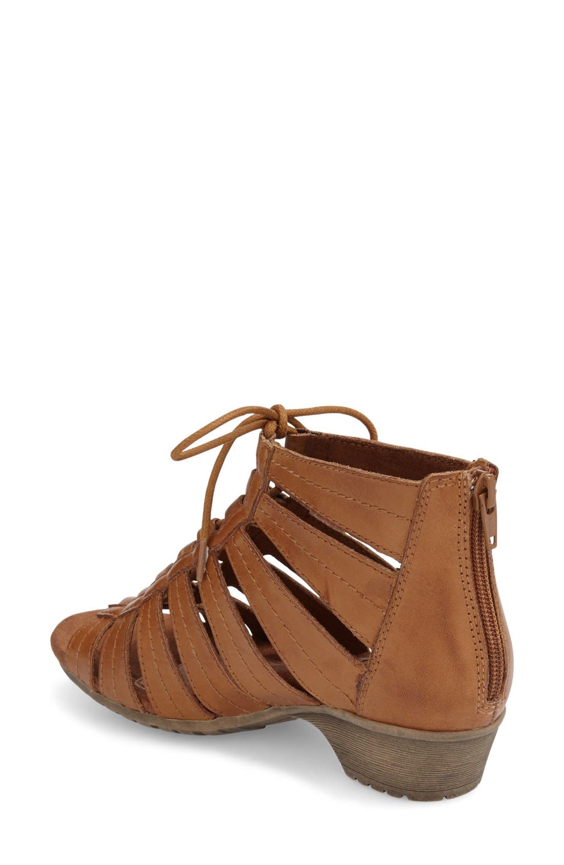 'Gabby' Lace-Up Sandal, Alternate, color, TAN LEATHER