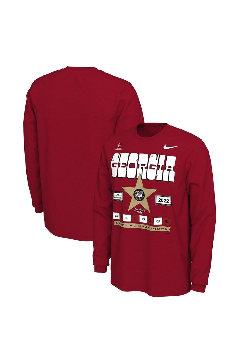 Nike Men's Nike Red Georgia Bulldogs College Football Playoff 2022 National Champions Celebration Long Sleeve T-Shirt, Main, color, 