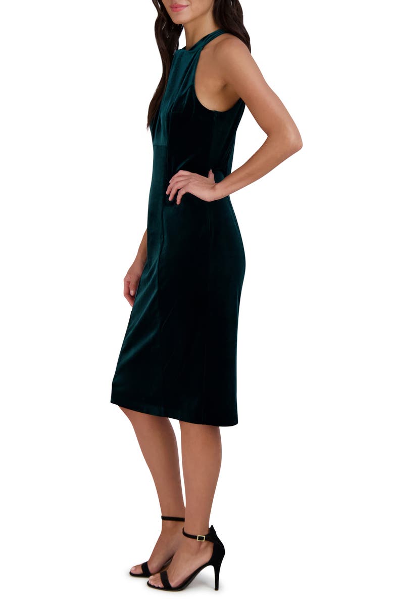 Julia Jordan Halter Neck Velvet Dress, Alternate, color, 