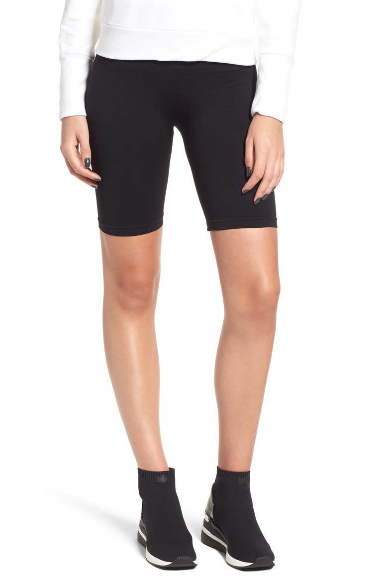 Seamless Bike Shorts, Main, color, BLACK