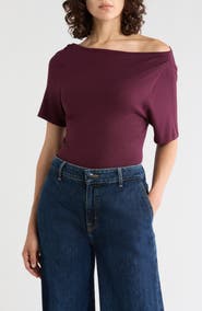 Gemma + Jane Off the Shoulder Draped Sweater