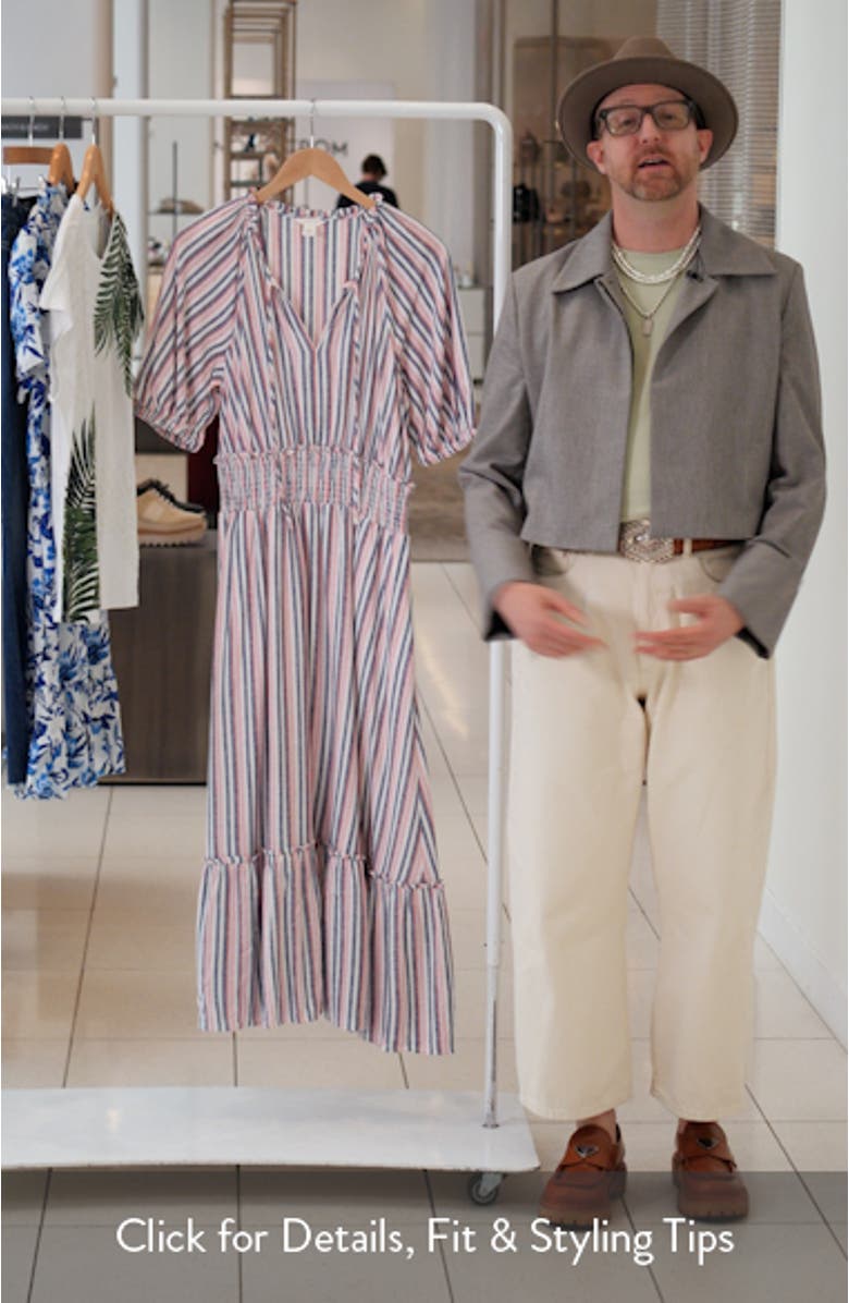 Tie Front Linen Blend Maxi Sundress, sales video thumbnail