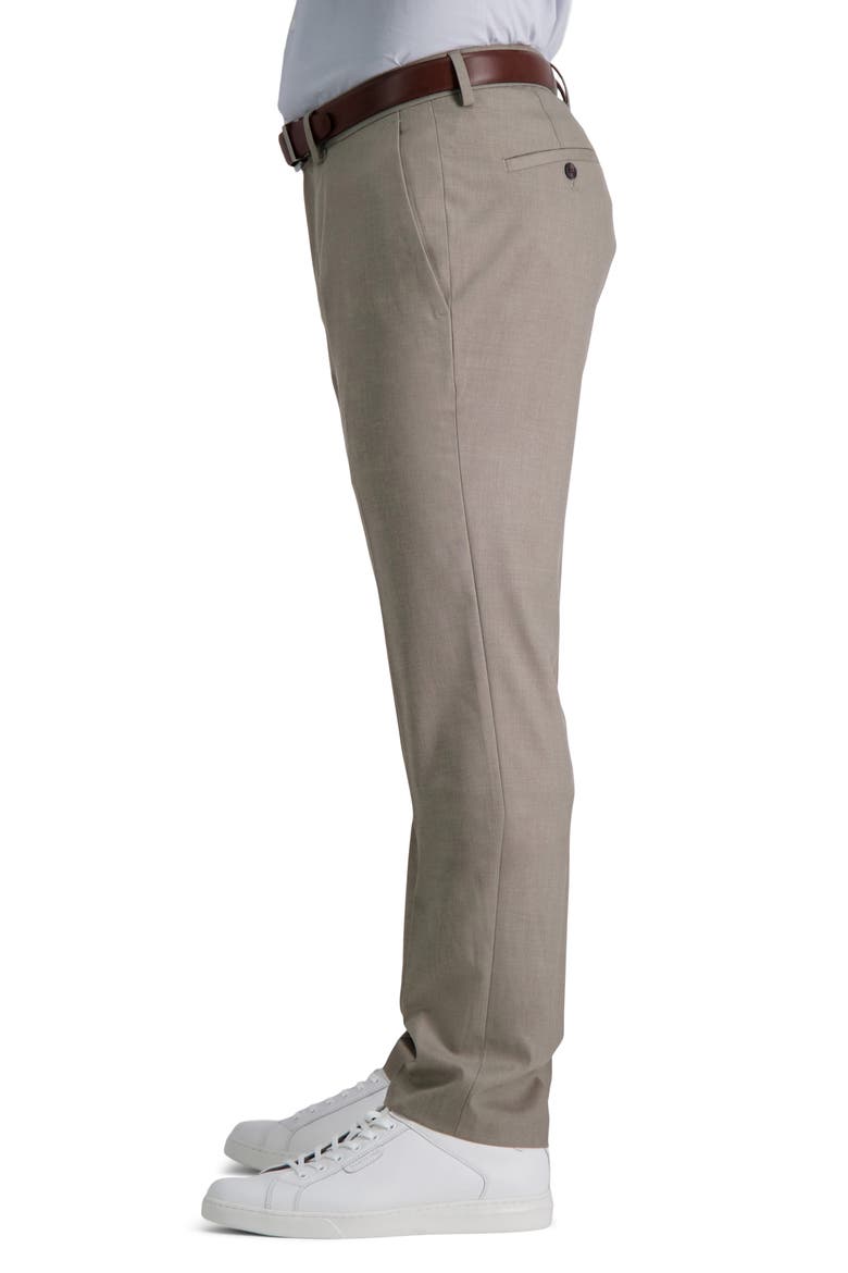 Sharkskin Slim Fit Stretch Dress Pant, Alternate, color, OATMEAL