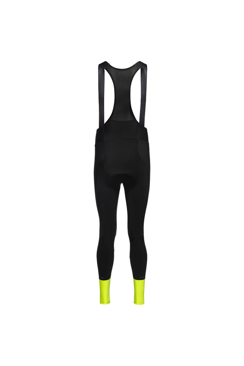Swiftride Thermo Bib Tights+ - Men's, Alternate, color, Black/Neon Yellow