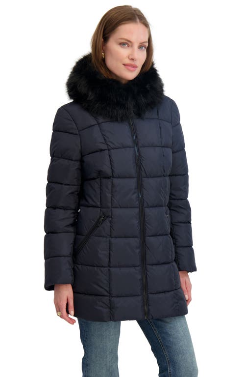 Tahari Brie Faux Fur Puffer Coat