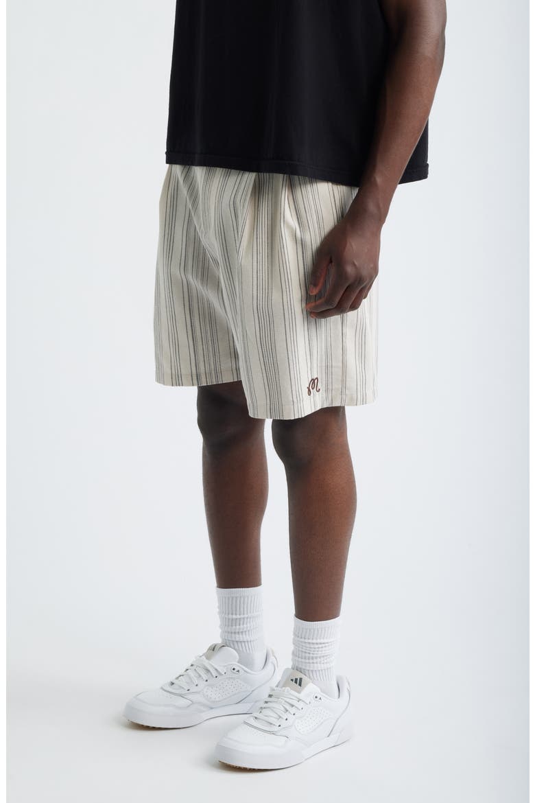 Arena Stripe Shorts, Alternate, color, CREAM STRIPE