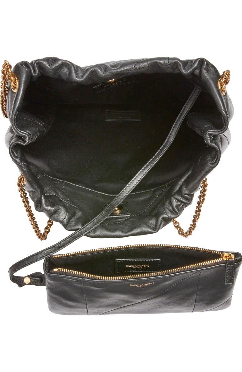 Saint Laurent Jamie 4.3 Patchwork Leather Shoulder Bag, Alternate, color, Nero