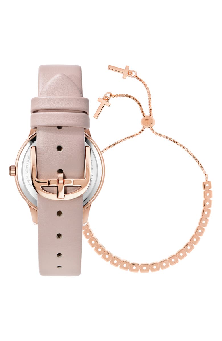 Ted Baker London Fitzrovia Leather Strap Watch & Bracelet Set, 34mm, Alternate, color, 