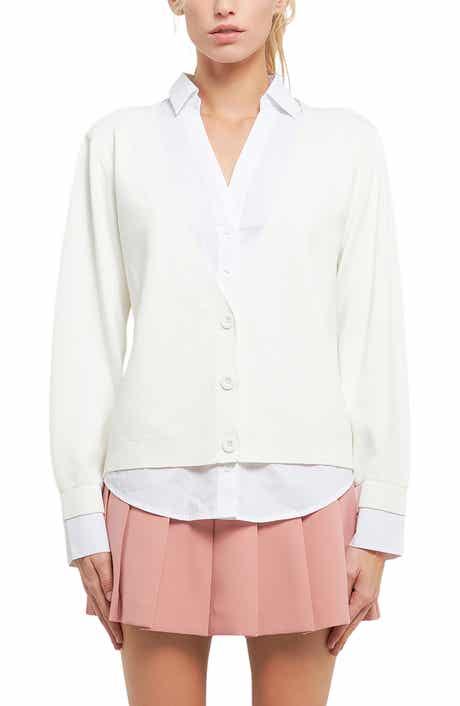 Mixed Media Layered Cardigan