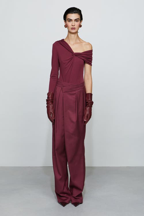 Et Ochs Leon Asymmetric Pant in Ox Blood  product