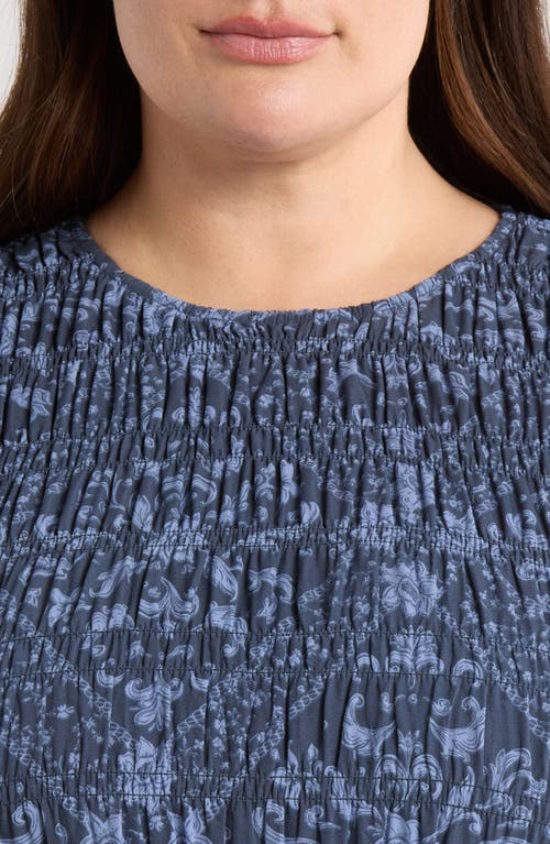 Chelsea28 Smocked Bodice Drop Waist Dress In Blue