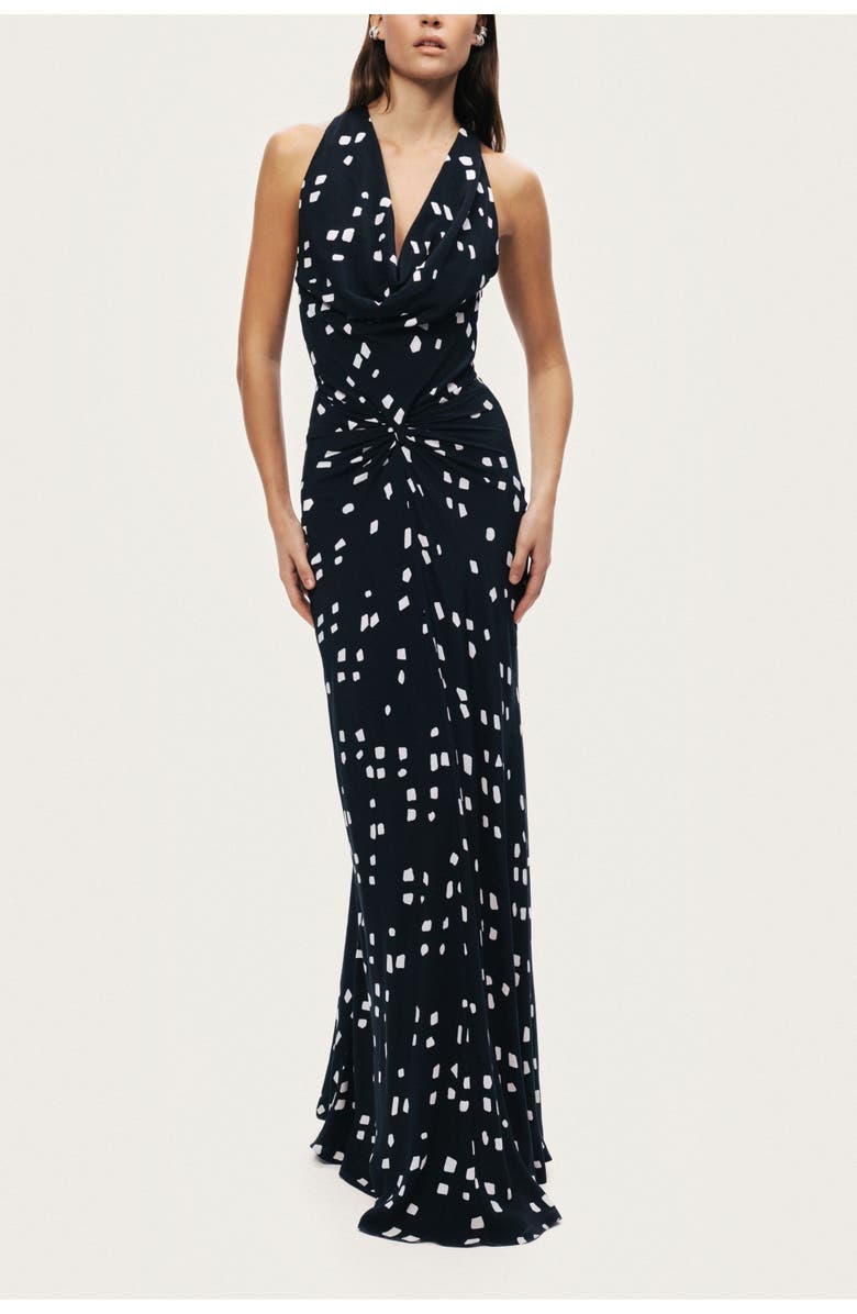 Nocturne Halter Neck Printed  Maxi Dress, Main, color, Multi-Colored